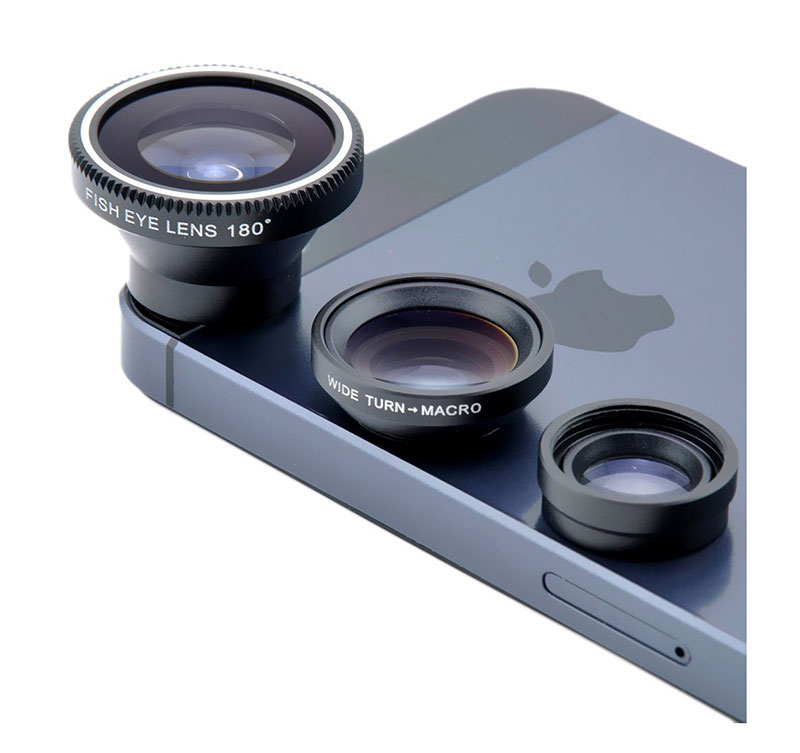 VicTsing Magnetic Detachable: Fish Eye Lens + Wide Angle + Macro Lens Kit - Изображение 1