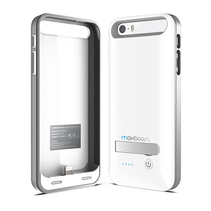 Чехол-батарея Maxboost Atomic S Protective Battery Case White Silver - iPhone 5/5s - Изображение 3