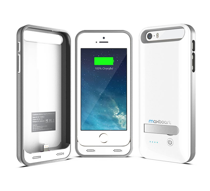 Чехол-батарея Maxboost Atomic S Protective Battery Case White Silver - iPhone 5/5s - Изображение 6