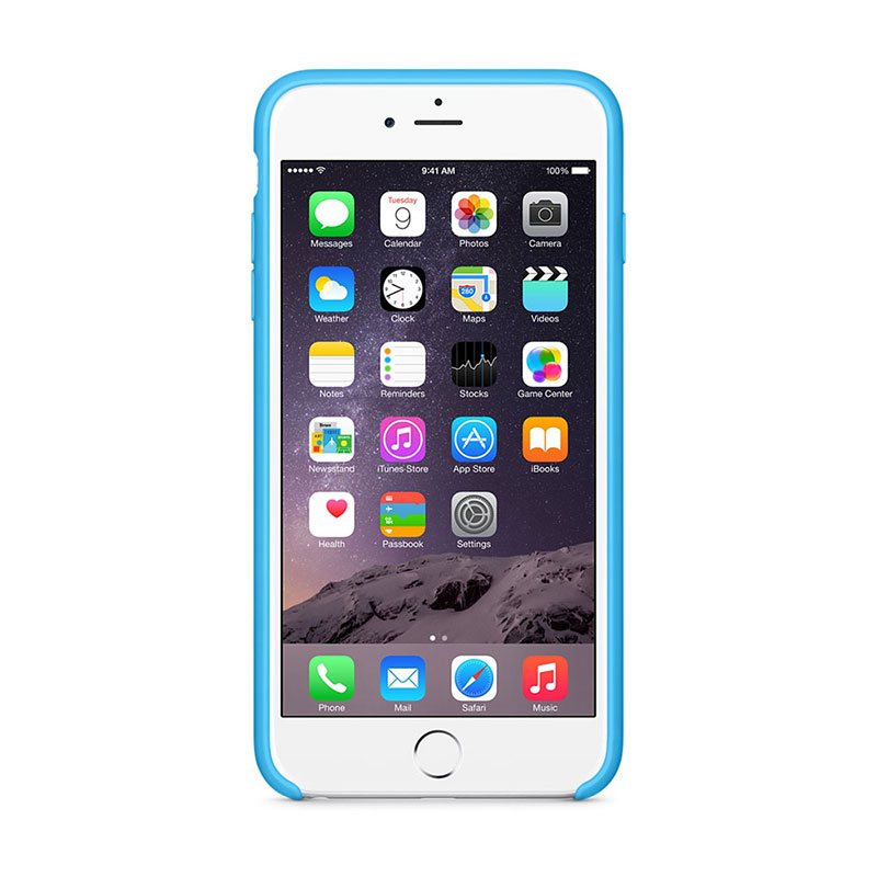 Apple iPhone 6 Plus Silicone Case Blue - 1