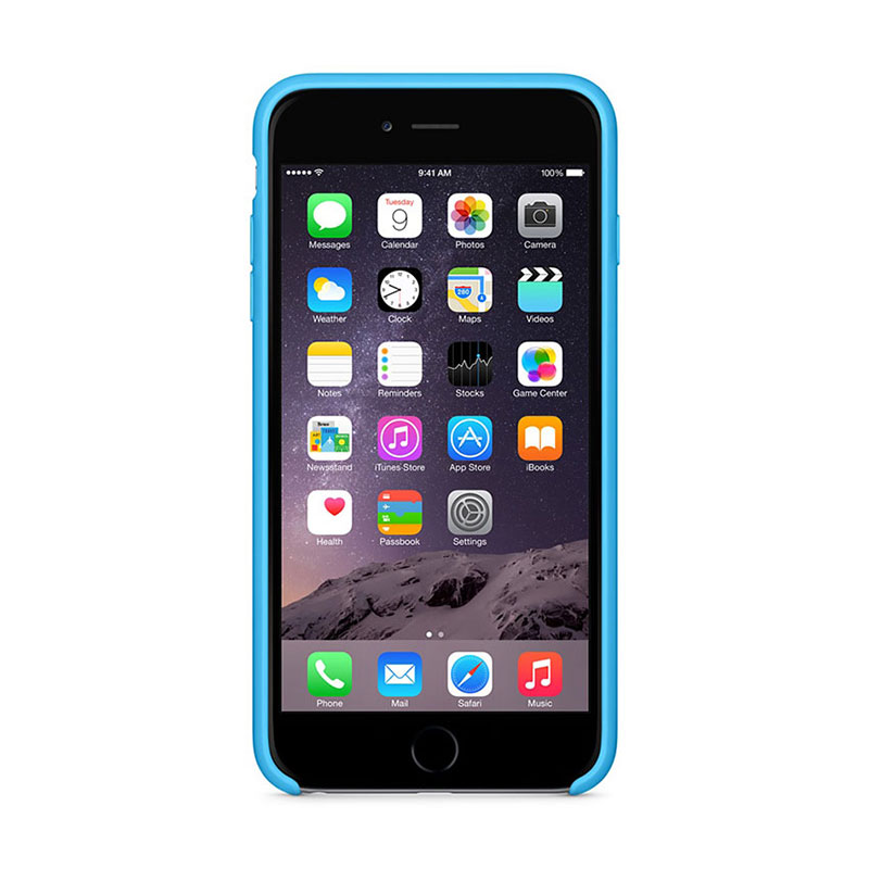 Apple iPhone 6 Plus Silicone Case Blue - 6