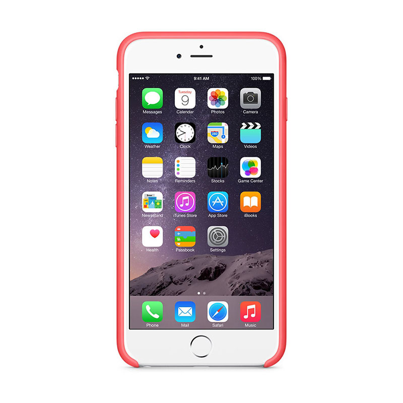 Apple iPhone 6 Plus Silicone Case Pink - 1
