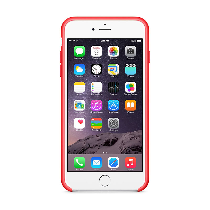 Apple iPhone 6 Plus Silicone Case Red - 1