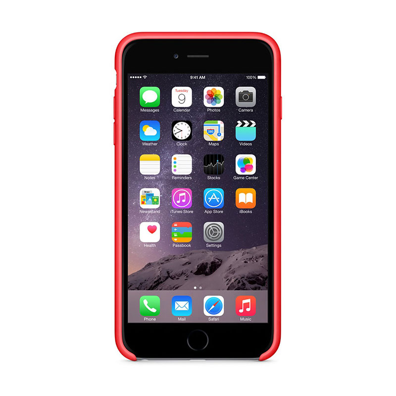 Apple iPhone 6 Plus Silicone Case Red - 6