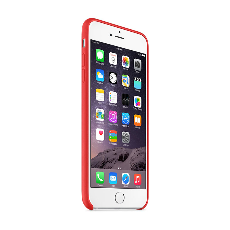 Apple iPhone 6 Plus Leather Case Red - 4