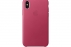 Чохол Apple Leather Case для iPhone X Pink Fuchsia...