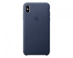 Чохол Apple Leather Case для iPhone Xs Midnight Blue (MRWN2)