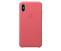 Чохол Apple Leather Case для iPhone Xs Peony Pink ...