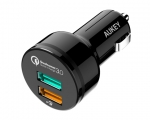 Автозарядка Aukey Quick Charge 3.0 2 USB Black (CC-T7)