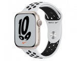 Apple Watch Series 7 Nike GPS 45mm Starlight Aluminum Pure P...