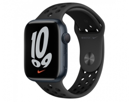 Apple Watch Series 7 Nike GPS 45mm Midnight Aluminum Anthracite/Black Nike Sport Band (MKNC3)