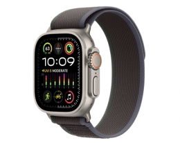 Apple Watch Ultra 2 GPS + Cellular 49mm Titanium Case with Blue/Black Trail Loop - M/L (MRF63)