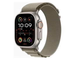 Apple Watch Ultra 2 GPS + Cellular 49mm Titanium Case with Olive Alpine Loop - Large (MRF03, MRFK3)