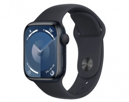 Apple Watch Series 9 GPS 45mm Midnight Aluminum Case with Midnight Sport Band - S/M (MR993)